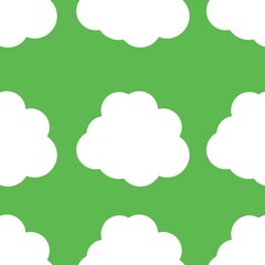 seamless pattern with white clouds and green sky, cute shape pattern, rainbow, seamless clouds, seamless pattern nature