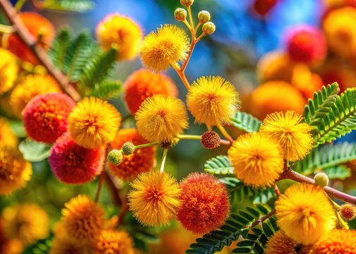 Vachellia Nilotica Flower Close-Up: Stunning Acacia Tree Blossom Photography