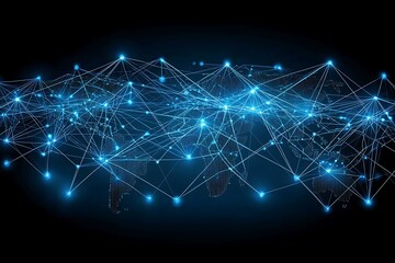 Global network connection, technology background, communication