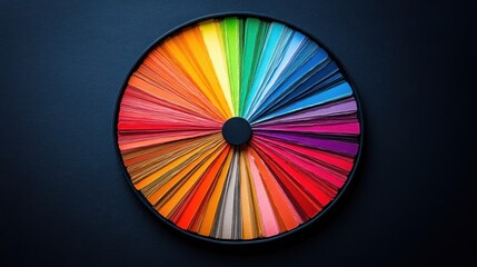 Obraz premium Vibrant Spectrum: A Colorful Wheel of Hues