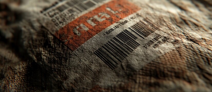 Fragile Package Label: A Close-Up of a Weathered Shipping Label