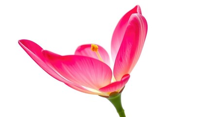 Naklejka premium A single vibrant bloom, petals unfurled, isolated against a pure white backdrop, isolated flower, single flower