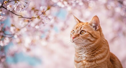 猫と桜/日本の春