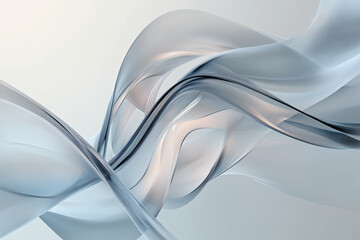 Naklejka premium Abstract translucent ribbons intertwine and flow.
