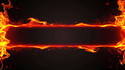 Fiery Flames in Red and Yellow