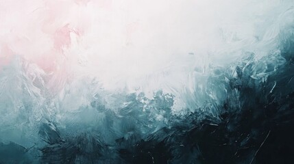 Fototapeta premium An abstract painting featuring cool colors with textured brushstrokes throughout