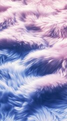 Obraz premium Pastel Dream: Soft, dreamy texture of pastel blue and pink fur, creating a calming and soothing visual.