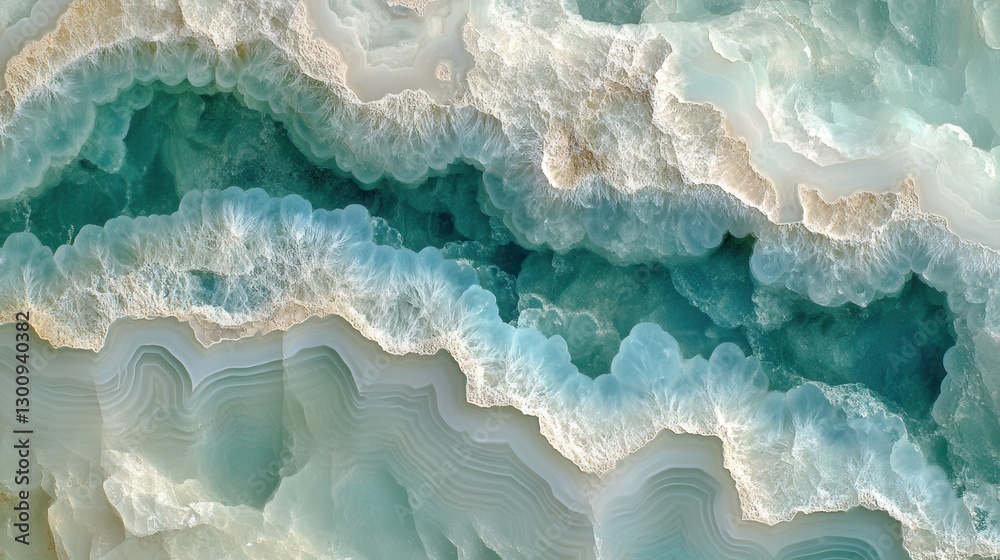 Poster polished agate surface displaying mesmerizing concentric bands, revealing intricate botryoidal patte
