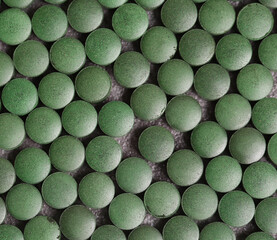 background texture spirulina tablets
