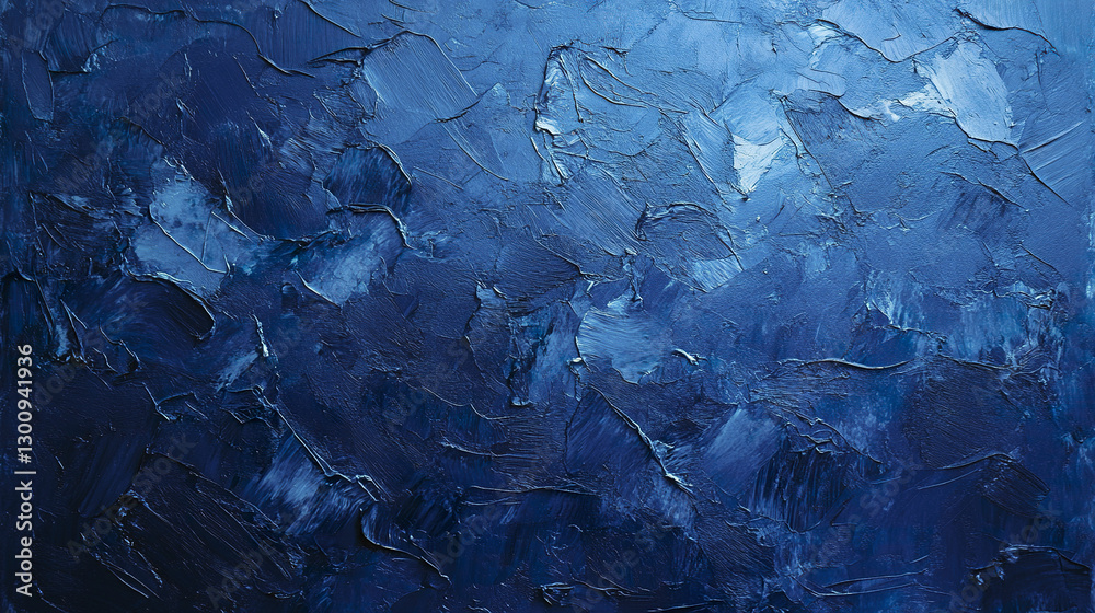 Poster deep blue textured background with soft shading and abstract patterns
