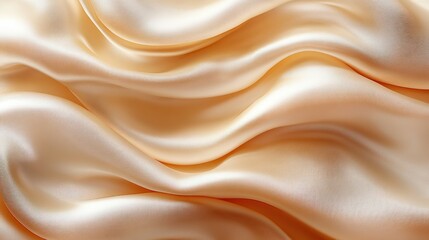 Obraz premium Smooth, flowing, light peach satin fabric texture.