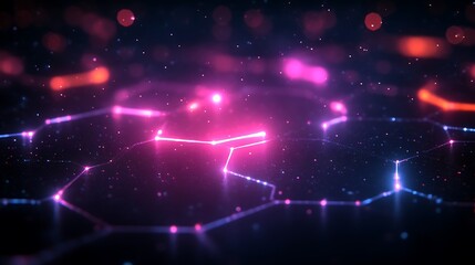 Abstract glowing network digital connections background