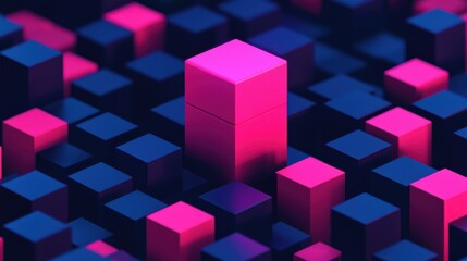 Obraz premium Organization chart infographics concept. Futuristic Isometric Business Structure Infographic with Geometric Shapes and Colors