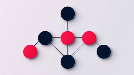 Fototapeta premium Organization chart infographics concept. Minimalist Flat Design Organization Chart Infographic for Business Planning and Strategy