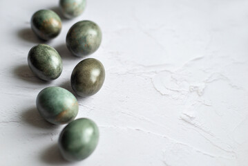 Easter eggs on a white background