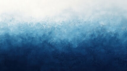 Abstract blue background fading to white, resembling a deep ocean or sky, with a textured, painted effect, ideal for backgrounds or artistic projects