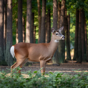 a nice dear in forest