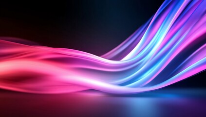 Naklejka premium Abstract Neon Flowing Shapes