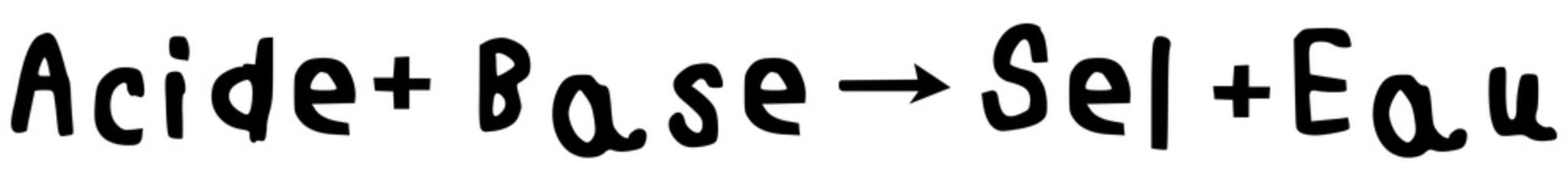 Neutralization Reaction of Frence illustration
