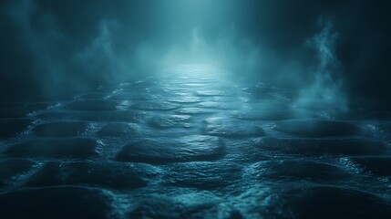 Fototapeta premium A Mystical Path Through Foggy Water