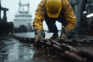 Working in the rain