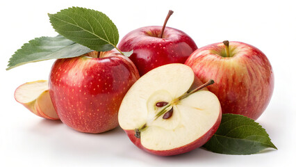 Apples - composition on a light background.