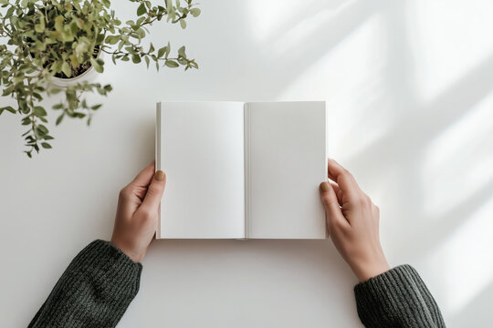 Open book with blank pages ready for inspiration