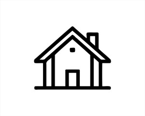 Home icon outline vector template. House line icon symbol. Thin line house logo icon.