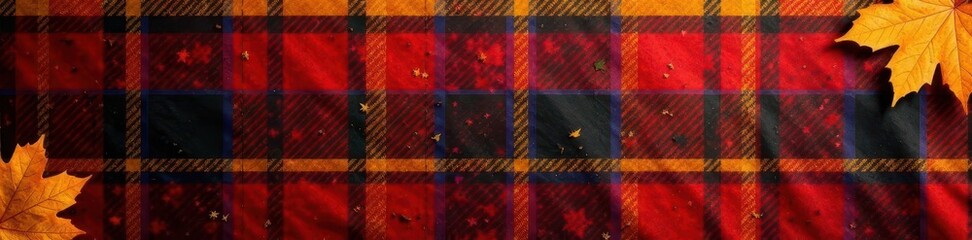 Rustic autumn plaid, flannel texture Warm red, yellow, brown hues , background, geometric, Thanksgiving