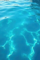 Obraz premium Clear blue water surface, concentric wave ripples, tranquil scene , aqua, nature, clean