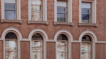 Elegant historical buildings in London with unique architectural charm