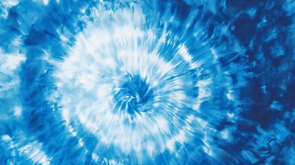 Abstract tie-dye background with blue and white colors, creating an artistic pattern