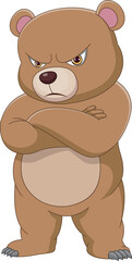 angry baby bear cartoon