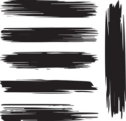 Black brush strock set 