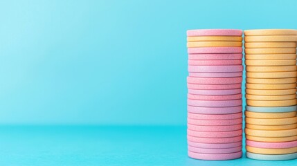 Colorful Financial Planning Infographic with Sticky Notes on a Desk