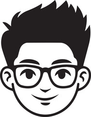  Modern Young Man Vector – Stylish Male Avatar with Glasses