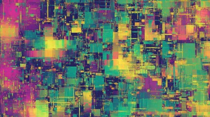 Fototapeta premium Colorful Abstract Pixelated Digital Art Background