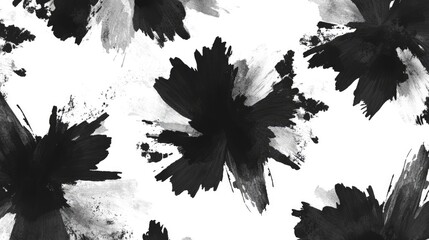 A black and white tie-dye pattern, a seamless texture for textile design, high contrast, detailed brush strokes, a digital art style