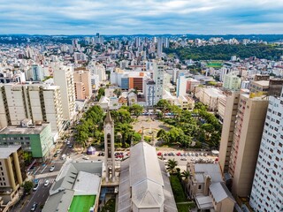Caxias do Sul - aerial view of the city center