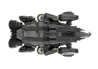 alien spacecraft in white background