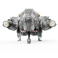 alien spacecraft in white background