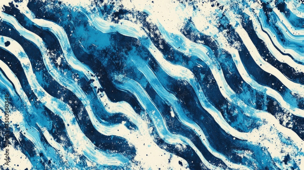 Wall mural a blue and white striped pattern, with thick lines of varying density, creates an abstract backgroun