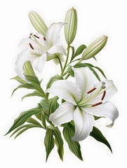 bouquet of lily of the valley. blooming lily isolated