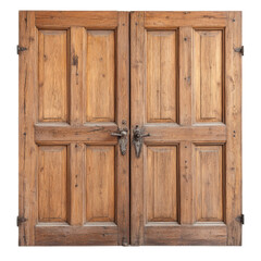 Rustic Wooden Barn Doors On transparent background