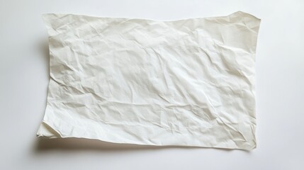 Obraz premium Crumpled White Paper on White Background