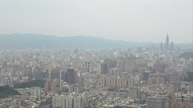 Taipei area with substandard air quality.