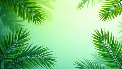 Fototapeta premium Close-up of various palm leaf textures in shades of green, perfect for a summer-themed design, green, texture