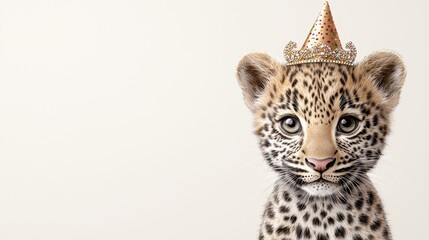 Celebration party featuring leopard tiger and lion jungle setting fun environment whimsical concept