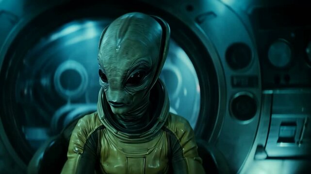 An intriguing and mysterious alien entity exists within a captivating sci-fi environment full of wonders