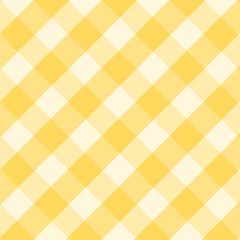 Gingham seamless pattern.Checkered tartan plaid repeat pattern in yellow.Geometric vector illustration background wallpaper.